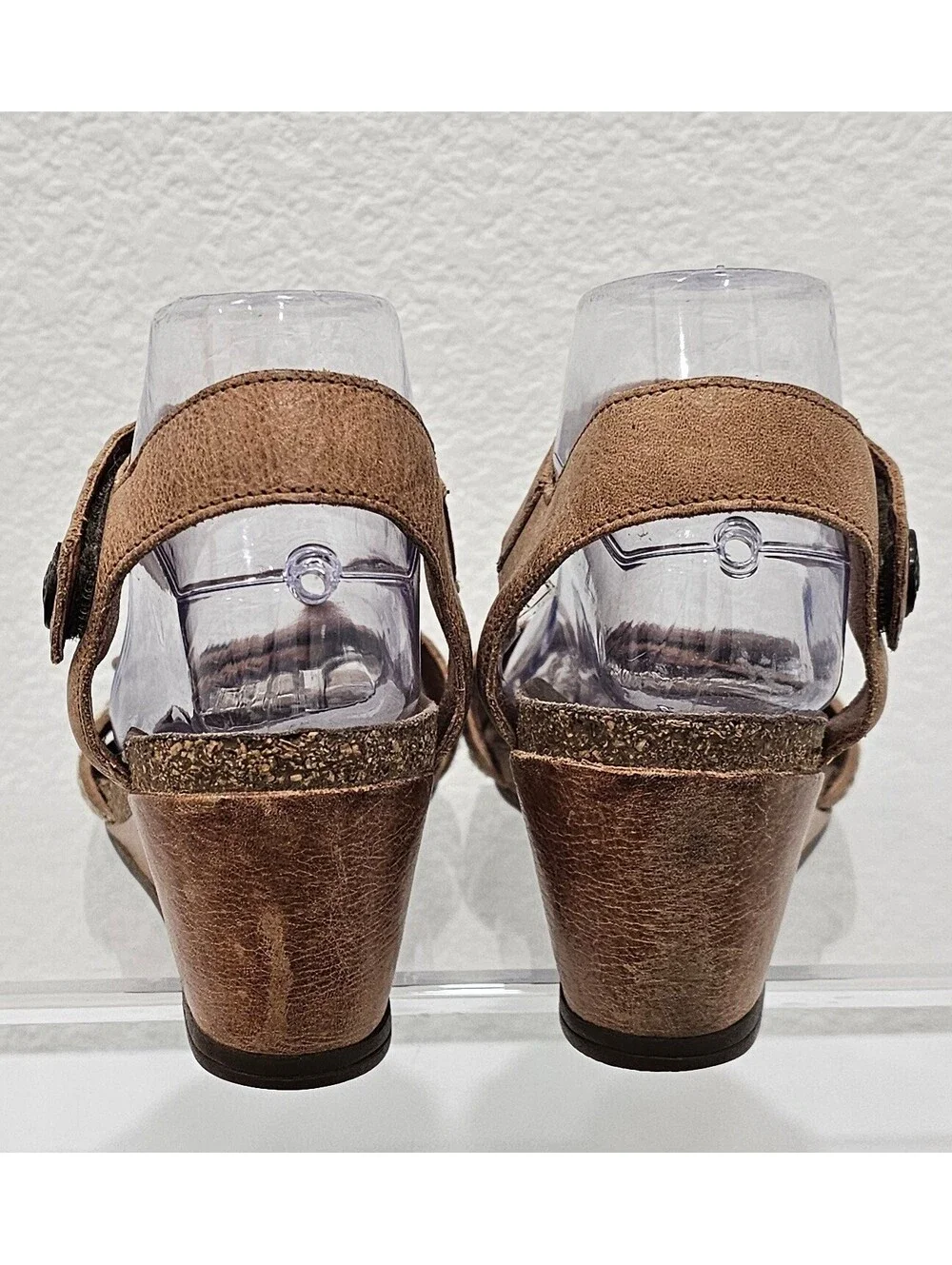 Taos Festival Women’s EU 40 US 9-9.5 Brown Leather Woven Wedge Sandals